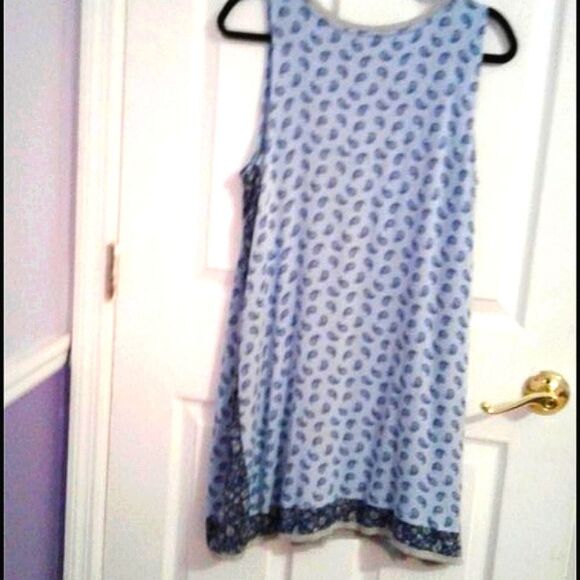 Rene Rofe Boho Blue Paisley Soft Flowy Sleepdress Comfy Loungewear - Picture 4 of 5